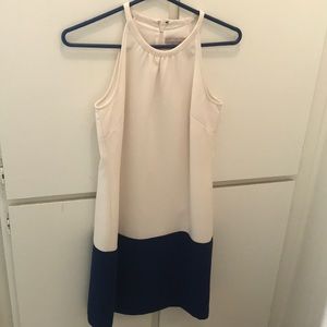 Color block halter neck dress banana republic